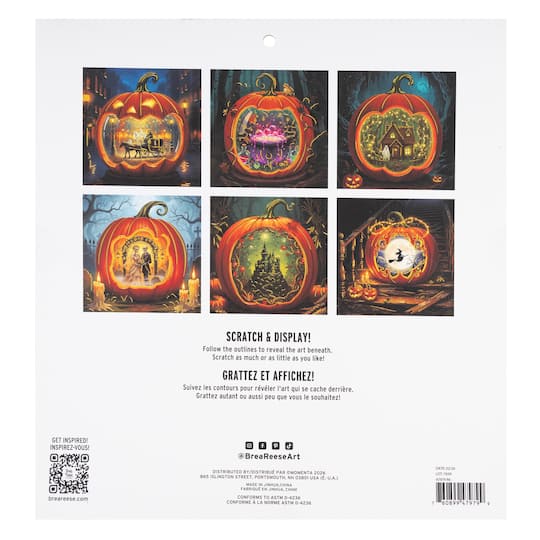 Brea Reese® 12" x 12" Jack-O'-Scene Scratch Art Paper Pad
